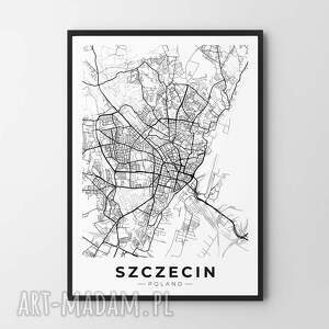 plakaty plakat mapa szczecin - format a4