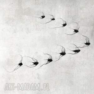 Instalacja z metalu nr IV - ptaki w kluczu (10 sztuk)
