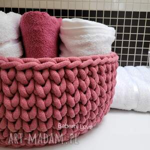 duży kosz misa na ręczniki z sznurka bawełnianego bowl basket do łazienki