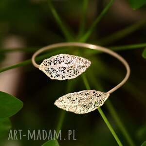 bransoletka liście l8 - srebro 925, prezent dla niej, biżuteria srebrna handmad