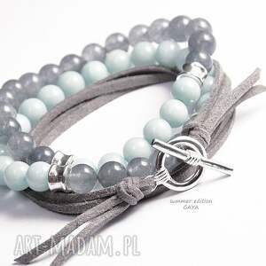 handmade blue lagoon & grey