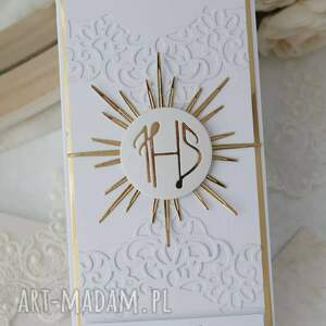 Zaproszenia na Pierwszą Komunię dla chłopca i dziewczynki 5 sztuk