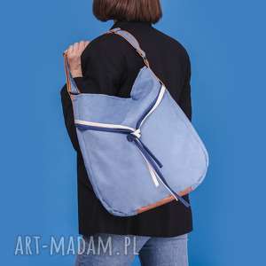 simply bag - duża torba worek niebieska, prezent, wakacje, niebanalna