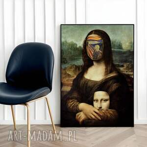 plakat krzyk mony - format 50x70 cm mona lisa davinci sztuka, da