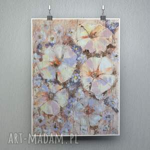 prezent na święta, flower kiss - plakat kwiaty, abstrakcja, obraz abstrakcyjny