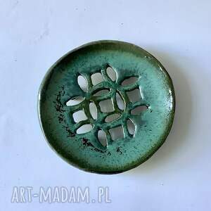 handmade ceramika mydelniczka ceramiczna "ażur"