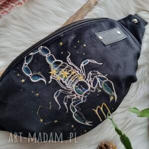 ręczne wykonanie nerki nerka haftowana pojemna skorpion znaki zodiaku