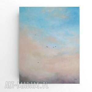 ptaki - obraz akrylowy formatu 50/40 cm niebo