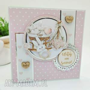 olwik art kartka gratulacyjna z okazji narodzin dziewczynki - witaj na świecie