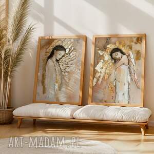 2x 40x50 cm (set234) zestaw plakatów, anioły