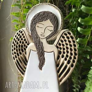 dekoracje anioł ceramiczny - pula, prezent, chrzest, aniołek, komunia
