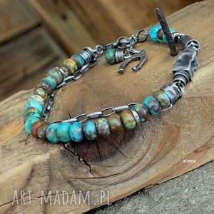 022, turkusy, bransoletka z turkusów, dla niego