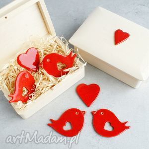 handmade magnesy zakochane ptaszki