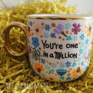 Prezent Ręcznie malowany kubek porcelanowy THE ONE