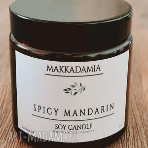 świeca roślinna spicy mandarin, natura, dekoracja cytrus