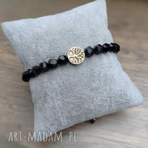 Korale Czarne Drzewko Szczęścia, bransoletka - koralikow