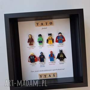 Ramka z superbohaterami Ojca, Dzień Nauczuciela, Walentynki