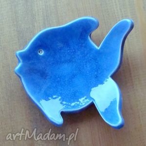 handmade ceramika niebieska rybka