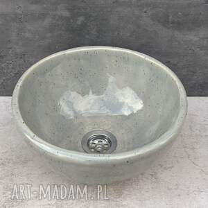dreamart ceramika ręcznie robiona umywalka ceramiczna nablatowa - szara