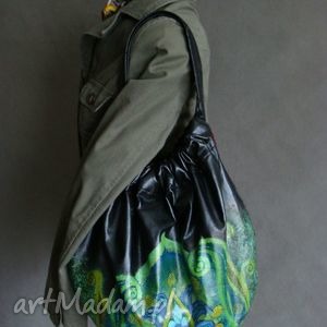 handmade na ramię torba hobo - ręcznie malowana