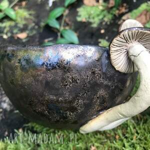 ręcznie wykonane ceramika kubek ceramiczny z grzybami - grzyby dwa