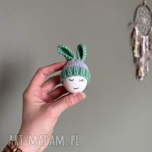 kocie motki czapeczka z uszami zająca na jajka wielkanocne - 1 szt