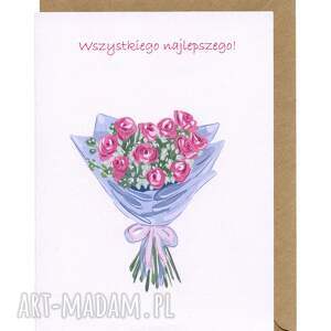 kartka urodzinowa bukiet róż birthday róże