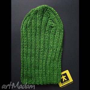 handmade czapki czapka długa zielona