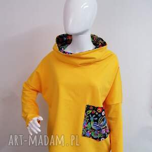 handmade bluzy bluza damska oversize żółta