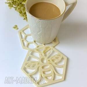 elegant epoxy zestaw podstawek miodowa historia stylowy akcent wystrój domowego