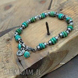 TURKUS - UNISEXS - 021, turkusy, unisex bransoletka, dla niego