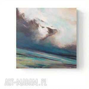 pejzaż abstrakcyjny - obraz akrylowy 60 60 cm - pejzaż abstrakcyjny akryl