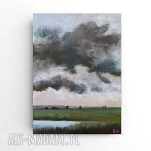 pejzaż - praca formatu 24/18 cm pastele suche