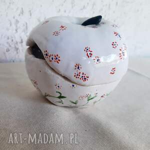 unikalny, cukiernica jabłko, dekoracja ceramiczna ceramika do domu