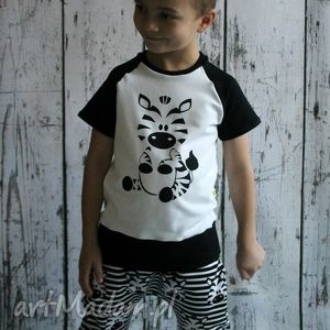 handmade bluzka, t-shirt zebra (98 140)