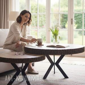 Zestaw stolików kawowych, stolikkawowy, drewno