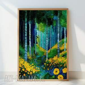 Prezent na plakacie na A3, grafika, plakat, A3, las