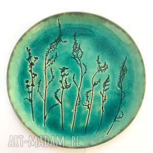 dekoracje ozdobny talerz roślinny ceramika artystyczna roślinne
