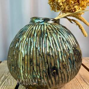 Wazon ceramiczny Deep Lines, rzeźba
