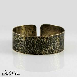 kamień - mosiężna bransoleta 200207-04 - Caltha biżuteria bransoletki