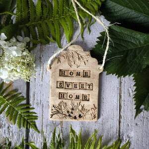 home sweet zawieszka, domek ceramika boho dekoracje rustykalne dodatki