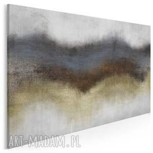 obraz na płótnie - abstrakcja złoty pasy góry 70x50 cm 63801