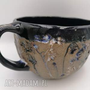 handmade ceramika duży kubek "chabrowe pole" 2