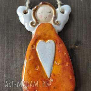 anioł ceramiczny, prezent, zawieszka