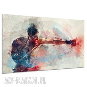 Obraz bokser na płótnie - akwarela 120 x 80 cm