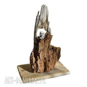 Rzeźba dekoracja ze starego drewna abstrakcja postać figurka /3/