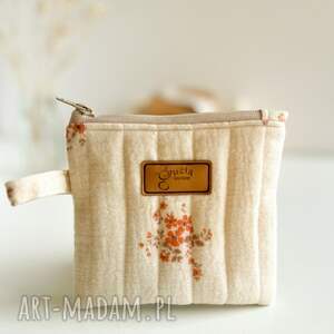 mini kosmetyczka, organizer na makijaż, portfel kwiatowy, prezent dla kobiety