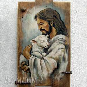 Pan moim Pasterzem - obraz religijny na starych deskach