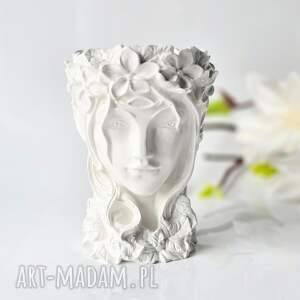 wazon - doniczka głowa kobiety white