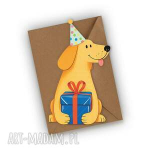 kartka urodzinowa - piesek urodzinowy psem psiarza prezent